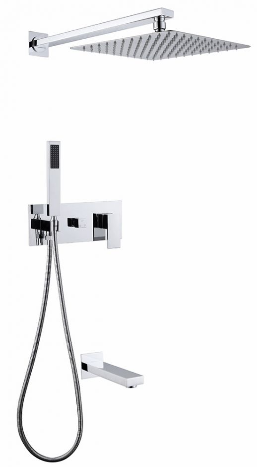 Изображение Душевая система ABBER Daheim AF8217 скрытого монтажа с изливом, хром