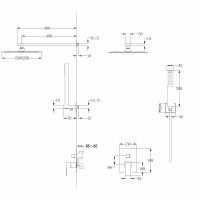 Душевая система ABBER Daheim AF8219W скрытого монтажа без излива, белая матовая схема 2