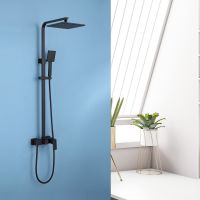 Душевая стойка ABBER Daheim AF8220B без излива, черная матовая схема 3