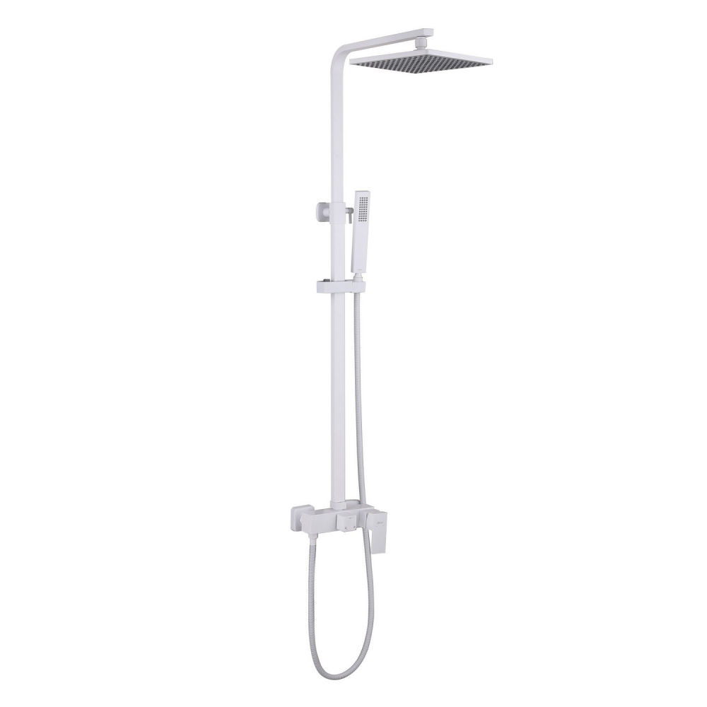 Душевая стойка ABBER Daheim AF8220WL без излива, белая матовая цена от 36 333 ₽ Фото Душевая стойка ABBER Daheim AF8220WL без излива, белая матовая