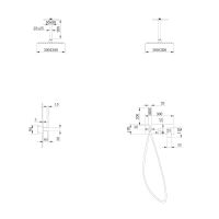 Душевая система ABBER Daheim AF8221B скрытого монтажа без излива, черная матовая схема 2