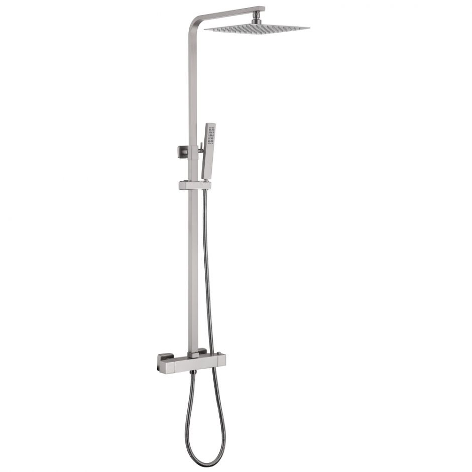 Изображение Душевая стойка ABBER Daheim AF8260SPL с термостатом без излива, сатин