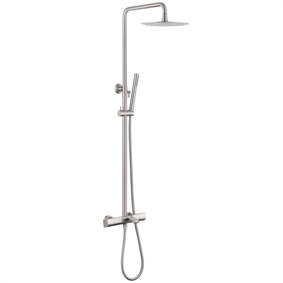 Душевая стойка ABBER Thermostat AF8516SPL с термостатом и изливом, сатин
