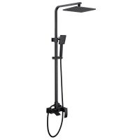 Душевая стойка ABBER Wasserfall AF8616B с изливом, черная матовая схема 1