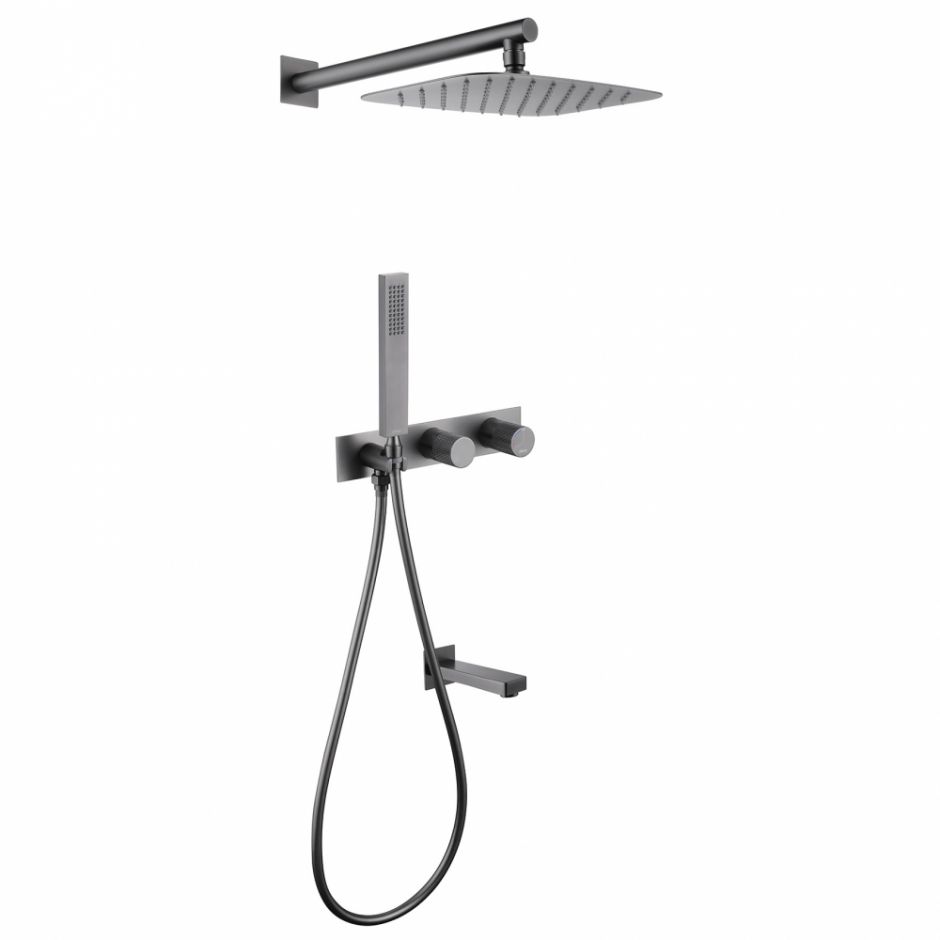 Изображение Душевая система ABBER Rund AF8717NG скрытого монтажа с изливом, никель