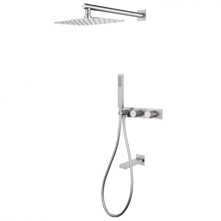 Изображение Душевая система ABBER Rund AF8717SP скрытого монтажа с изливом, сатин