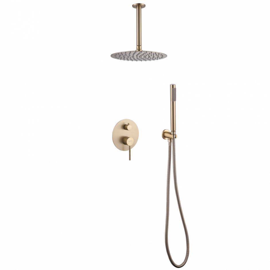 Изображение Душевая система ABBER Emotion AF8821G скрытого монтажа без излива, золото матовое