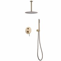 Душевая система ABBER Emotion AF8821G скрытого монтажа без излива, золото матовое схема 1