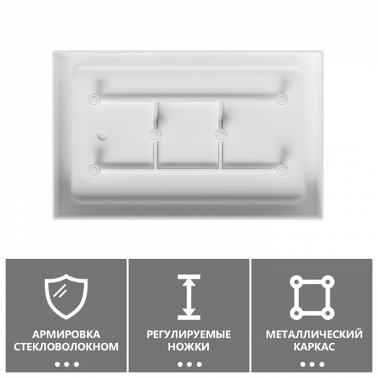 Душевой поддон ABBER AD3C098 90х80 прямоугольный, акриловый, белый схема 5