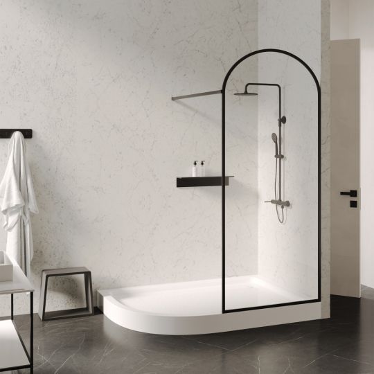 Душевой поддон ABBER AD3E129 R 120х90 асимметричный, акриловый, белый схема 8