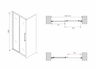 Душевая дверь ABBER Schwarzer Diamant AG30160MH 160 см схема 2