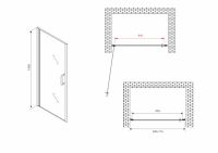 Душевая дверь ABBER Sonnenstrand AG04070 70 см схема 2