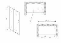 Душевая дверь ABBER Sonnenstrand AG04120MS 120 см схема 2
