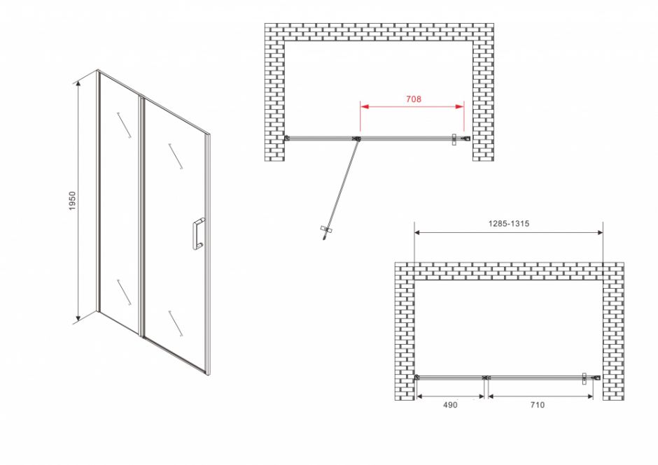 Душевая дверь ABBER Sonnenstrand AG04130S 130 см ФОТО
