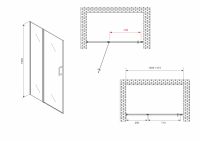 Душевая дверь ABBER Sonnenstrand AG04130S 130 см схема 2