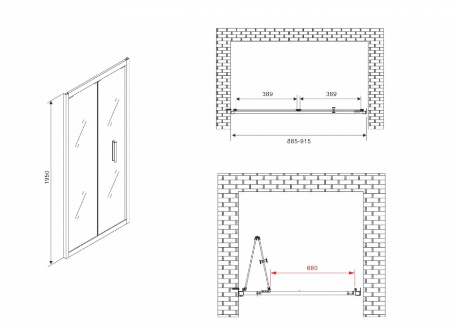 Душевая дверь ABBER Sonnenstrand AG07090B 90 см ФОТО