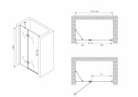 Душевая дверь ABBER Zart AG08120 120 см схема 2