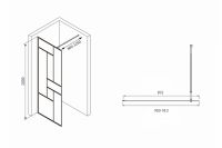 Душевая перегородка ABBER Immer Offen AG63090B схема 2