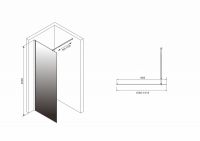 Душевая перегородка ABBER Immer Offen AG69101BD схема 2