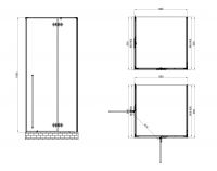 Душевой уголок ABBER Eins AG06099B 90х90 см схема 2