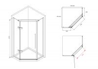 Душевой уголок ABBER Ewiges Wasser AG05080 80х80 см схема 2