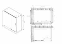 Душевой уголок ABBER Komfort AG93150B-S92B 150х90 см схема 2