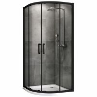 Душевой уголок ABBER Schwarzer Diamant AG01080B 80х80 см схема 1