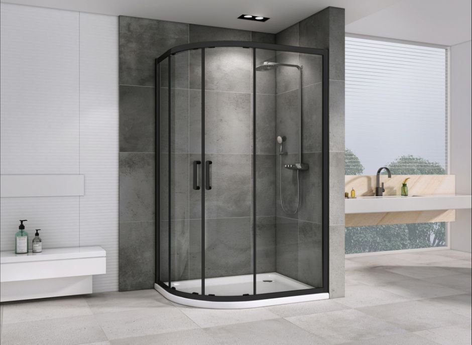 Душевой уголок ABBER Schwarzer Diamant AG01119B 110х90 см ФОТО