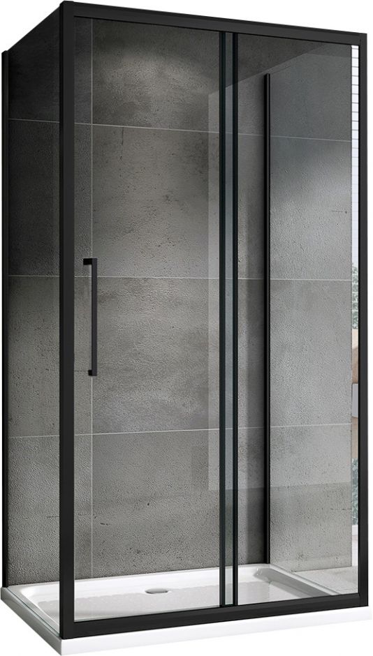 Изображение Душевой уголок ABBER Schwarzer Diamant AG30120BH-S100B-S100B 120х100 см