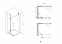 Душевой уголок ABBER Zart AG08100-S81 100х80 см схема 2