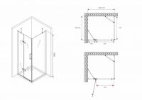 Душевой уголок ABBER Zart AG08110-S91 110х90 см схема 2