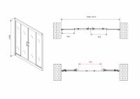 Шторка на ванну ABBER Schwarzer Diamant AG57150M схема 2