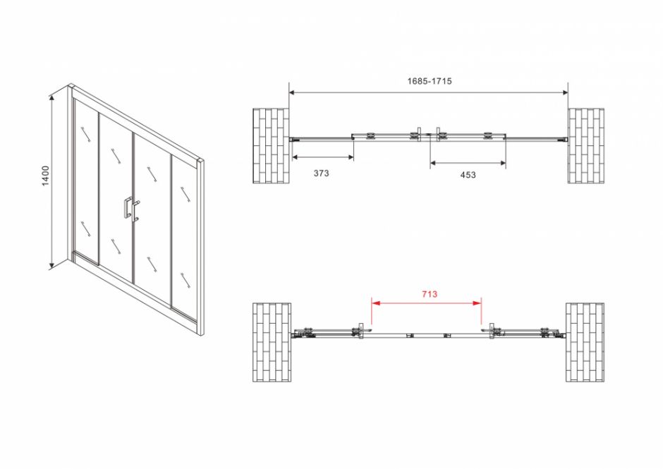 Шторка на ванну ABBER Schwarzer Diamant AG57170M ФОТО