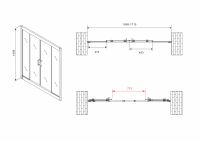 Шторка на ванну ABBER Schwarzer Diamant AG57170M схема 2