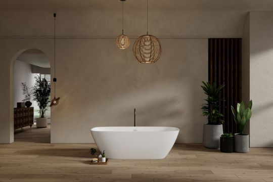 Ванна из искусственного камня ABBER Stein AS9632 белая матовая схема 9