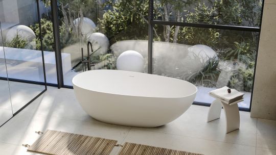 Ванна из искусственного камня ABBER Stein AS9611NM-1.7 белая матовая схема 9