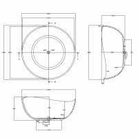 Прозрачная ванна ABBER Kristall AT9705Onyx черная схема 2