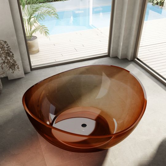 Прозрачная ванна ABBER Kristall AT9705Opal коричневая схема 4