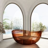 Прозрачная ванна ABBER Kristall AT9705Opal коричневая схема 5