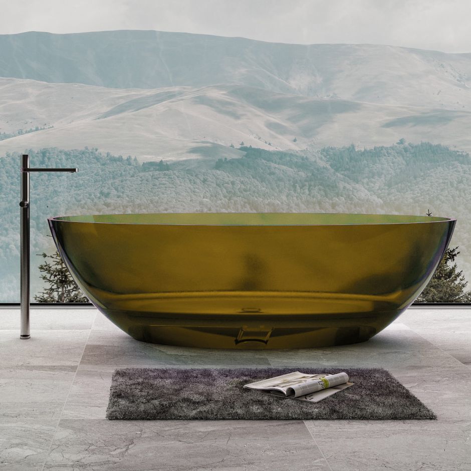 Изображение Прозрачная ванна ABBER Kristall AT9702Vesuvian оливковая