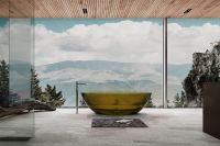 Прозрачная ванна ABBER Kristall AT9702Vesuvian оливковая схема 3