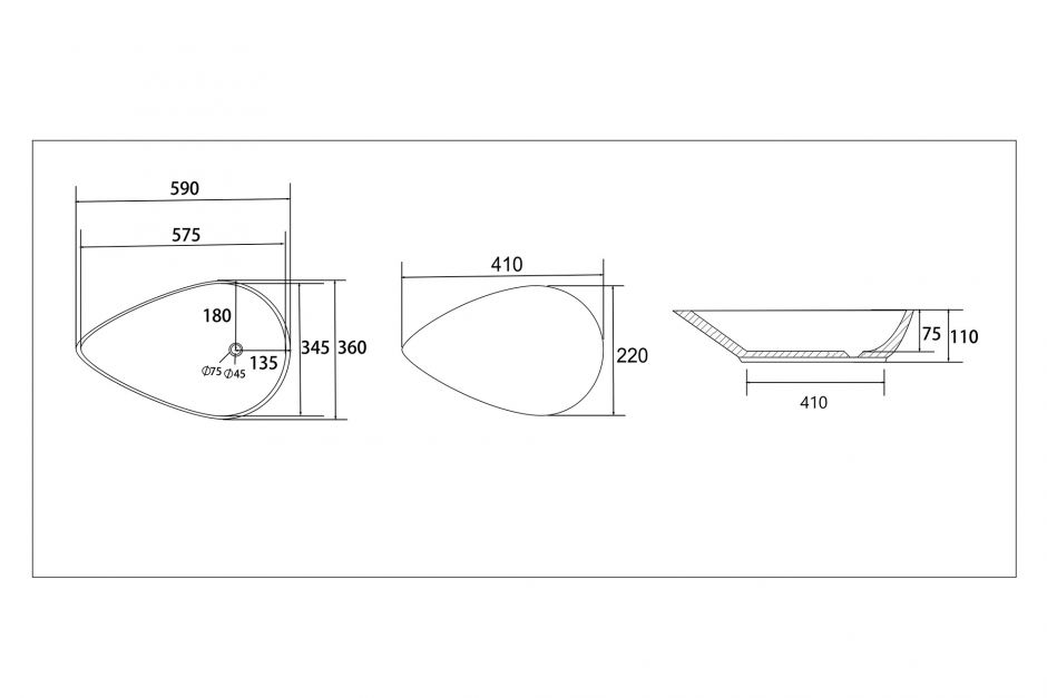 Раковина накладная ABBER Bequem AC2117 белая ФОТО