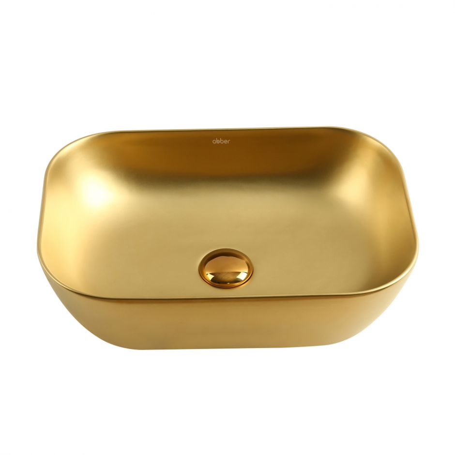 Раковина накладная ABBER Rechteck AC2200MMG золото матовое ФОТО