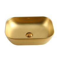 Раковина накладная ABBER Rechteck AC2200MMG золото матовое схема 3