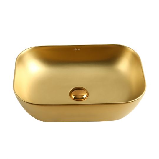 Раковина накладная ABBER Rechteck AC2200MMG золото матовое схема 3