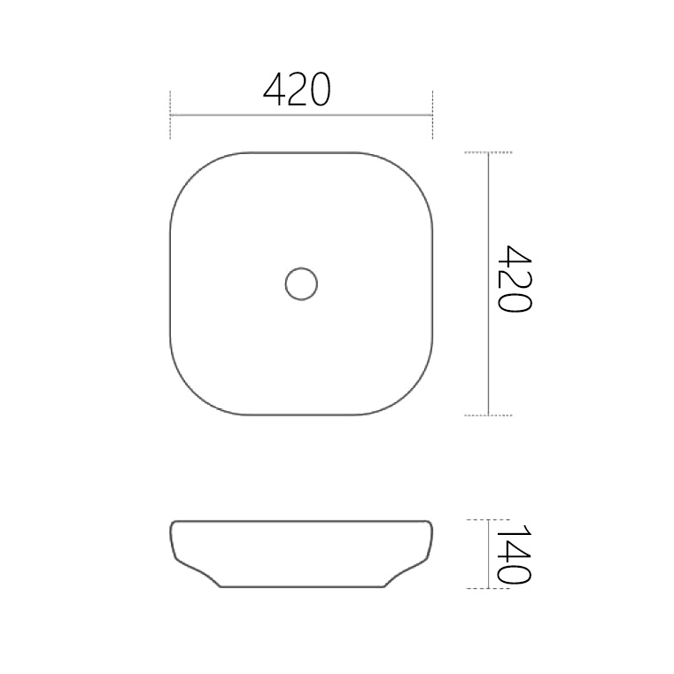 Раковина накладная ABBER Rechteck AC2217 белая ФОТО