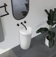 Раковина отдельностоящая ABBER Stein AS2506-H белая матовая схема 3