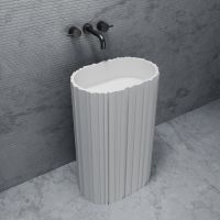 Раковина отдельностоящая ABBER Stein AS2551-H белая матовая схема 4