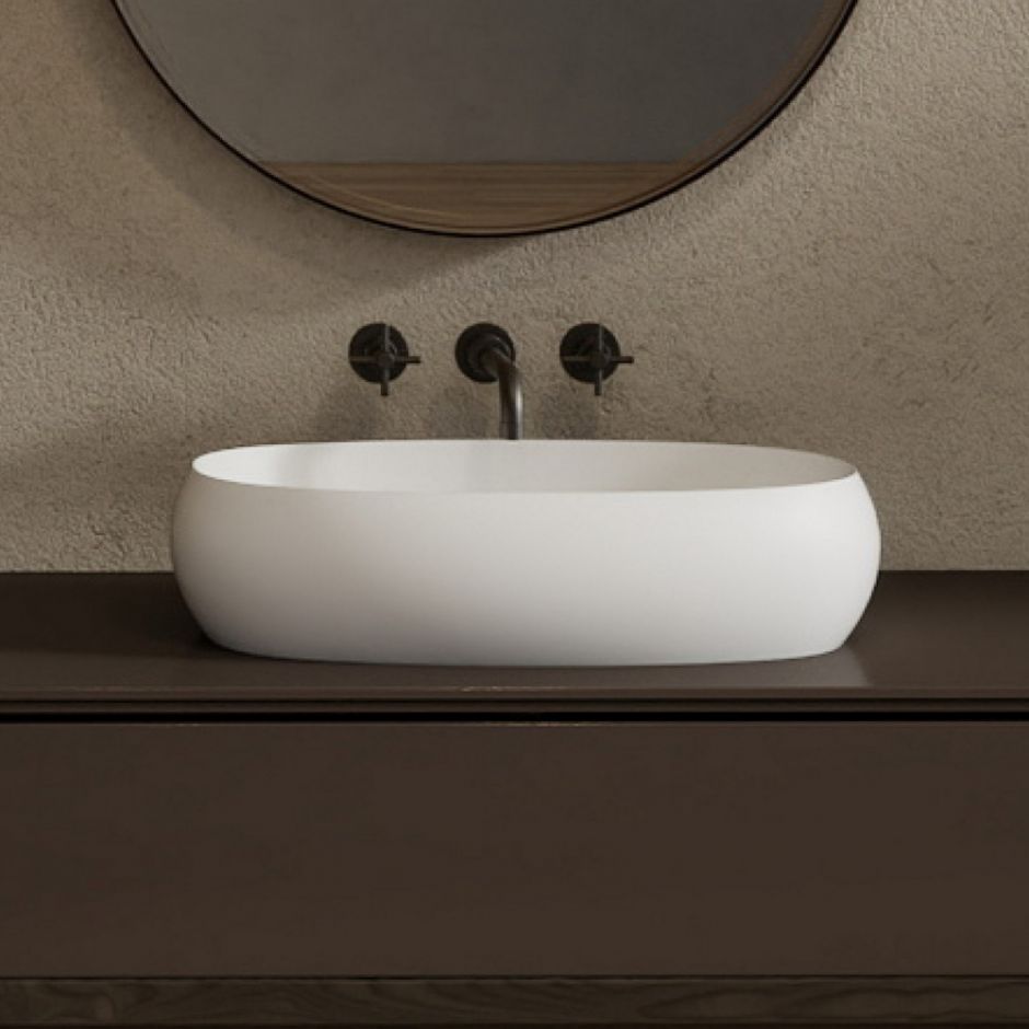 Изображение Раковина накладная ABBER Stein AS2632 белая матовая