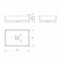 Раковина накладная ABBER Stein AS2634 белая матовая схема 2